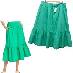 NWT A New Day Kelly Green Prairie Skirt - Size 1X